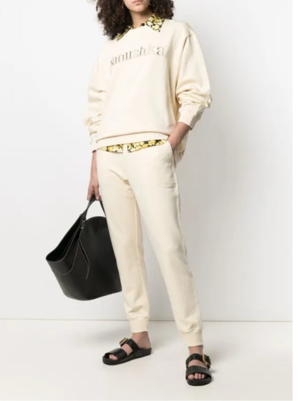 Nanushka Off-White Remy logo embroidered
Sweatshirt In Off white $596
Size XL